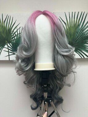 Bobbi Boss Premium Ombre Lace Part Synthetic Wig Yvetra in TTPINK/GRY